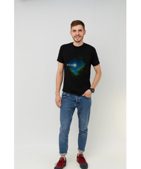 MEMO T-shirt for men black print 