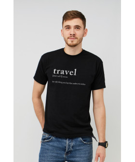 MEMO T-shirt men's black "travel"