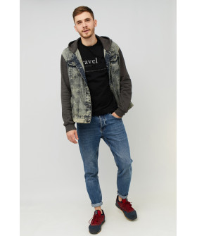 MEMO T-shirt men's black "travel"