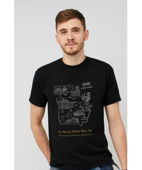 MEMO T-shirt for men black "Explore Georgia"