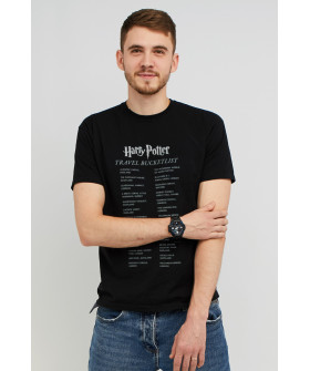 MEMO T-shirt men's black "Harry Potter. Travel bucketlist"