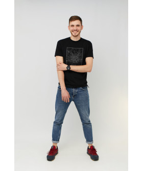 MEMO T-shirt for men black "Paris map"