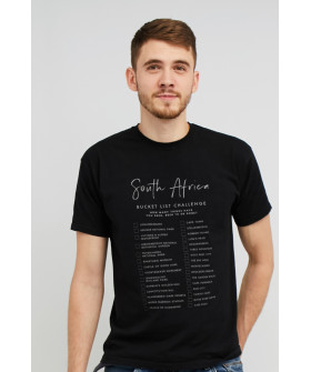 MEMO T-shirt men's black "South Africa. Bucket list challenge"