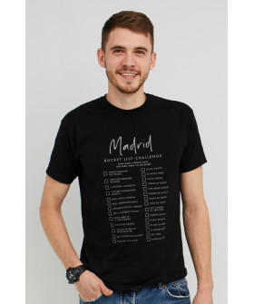 MEMO T-shirt for men black "Madrid. Bucket list challenge"