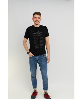 MEMO T-shirt men's black "Puerto Rico. Bucket list challenge"