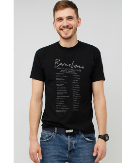 MEMO T-shirt for men black "Barcelona. Bucket list challenge"