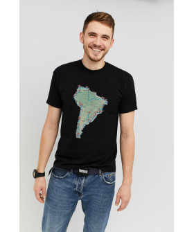 MEMO T-shirt men's black "South American route"