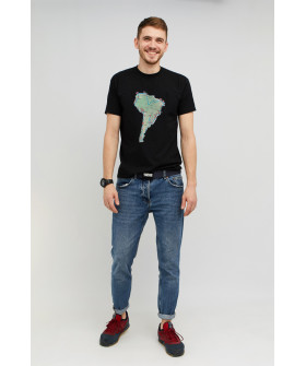 MEMO T-shirt men's black "South American route"
