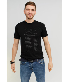 MEMO T-shirt for men black "New York. Bucket list challenge"