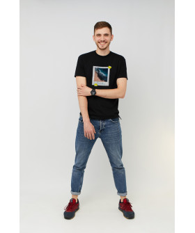 MEMO men's black T-shirt "Tuesday"