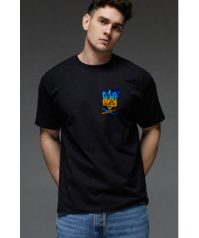 Aspirine men's black patriotic T-shirt