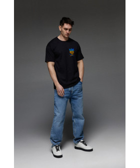 Aspirine men's black patriotic T-shirt