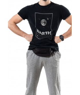 Trace of Space men's black T-shirt "Earth"