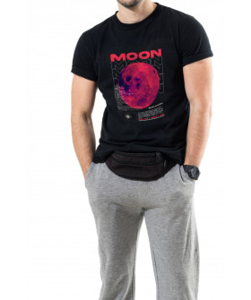 Trace of Space men's black T-shirt "Moon"