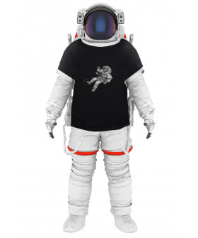 Trace of Space men's black T-shirt "Cosmonaut"