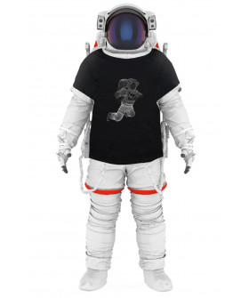 Trace of Space men's black T-shirt "Cosmonaut"
