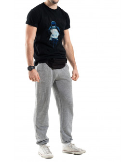 Trace of Space men's black T-shirt "I carry light"