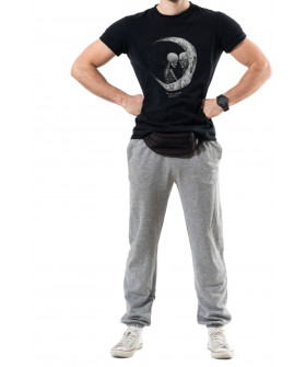 Trace of Space men's black T-shirt "To the moon and back"