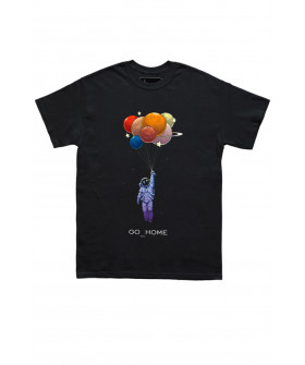 Trace of Space men's black T-shirt "GO_HOME"