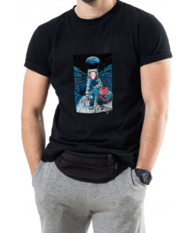 Trace of Space men's black T-shirt "Space market"