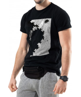 Trace of Space men's black T-shirt "space puzzle"