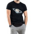 Trace of Space men's black T-shirt "1.35 million km from Earth"