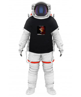 Trace of Space men's black T-shirt "The sky has no limit"