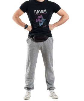 T-shirt Trace of Space men's black "Nasa. Fly me to the Moon"