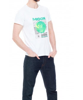 Trace of Space men's white T-shirt "Moon"