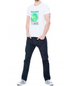 Trace of Space men's white T-shirt "Moon"