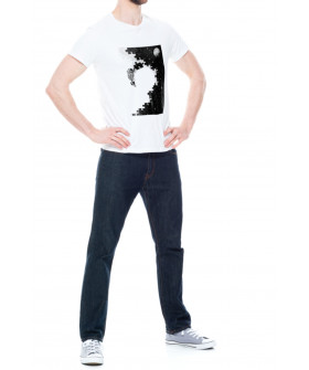 Trace of Space men's white T-shirt "Space pazle"