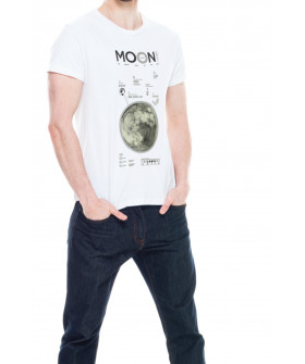 Trace of Space men's white T-shirt "Moon"