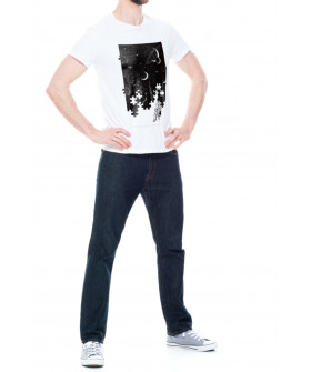 Trace of Space men's white T-shirt "Space pazle"