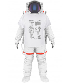 Trace of Space men's white T-shirt "Suit patent"