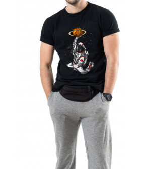 Trace of Space men's black T-shirt "space dunk"