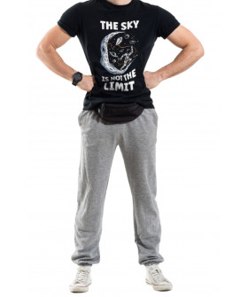 Trace of Space men's black T-shirt "The sy is not the limit"