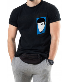 Trace of Space men's black T-shirt "Spock"