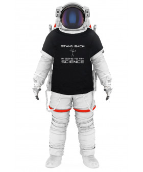T-shirt Trace of Space men's black "Stand back. I`m going to try science"