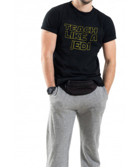 Trace of Space men's black T-shirt "Teach like a jedi"