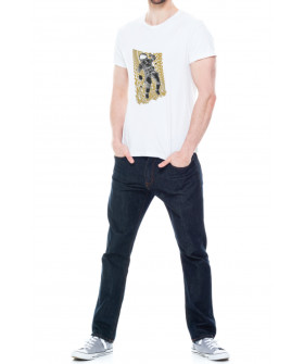 Trace of Space men's white T-shirt "Tossed into the void"