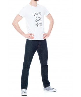 Trace of Space men's white T-shirt "Give me space"