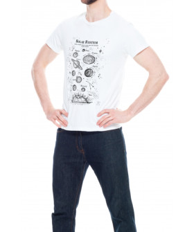 T-shirt Trace of Space men's white "Solar system"