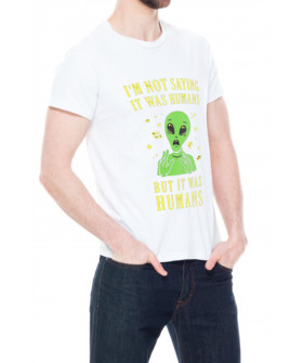 T-shirt Trace of Space men's white "I`m not saying..."