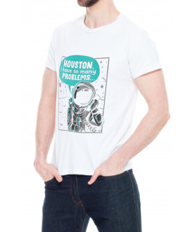 Trace of Space men's white T-shirt "Houston, i have so many problems"