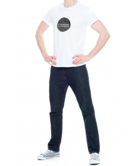 T-shirt Trace of Space men's white "If you need me. I`ll be in space"