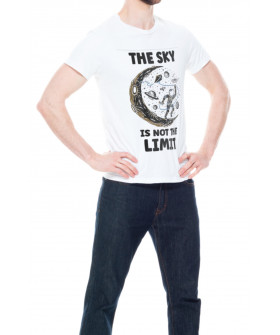 Trace of Space men's white T-shirt "The sky is not the limit"