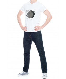 Trace of Space men's white T-shirt "No one ever visits anymore"