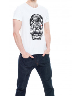 Trace of Space men's white T-shirt "I need my space"