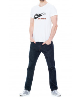 T-shirt Trace of Space men's white "Area 51. Just storm it"