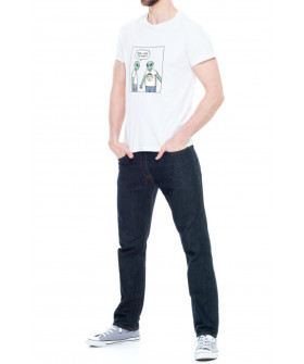 Trace of Space men's white T-shirt "Wow - cool tee shirt!"